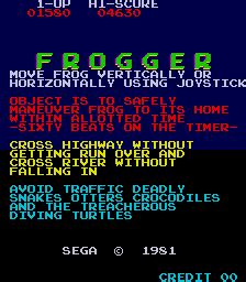 [mdk] Frogger (Sega, set 2) download for mame 0.288