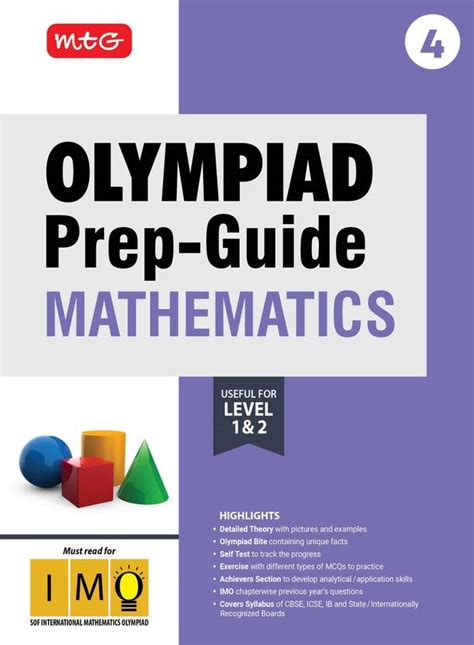 MTG Olympiad Prep-Guide Class 4 Mathematics (IMO) - Detailed Theory ...