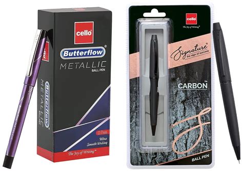 Cello Butterflow Metallic Ball Pen & Cello Signature Carbon Ball Pen ...