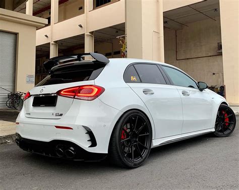 Exon Gloss Black Rear Spoiler A45 AMG Style for Mercedes-Benz A35 A45 | MODE Auto Concepts