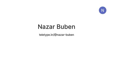 Nazar Buben — Teletype