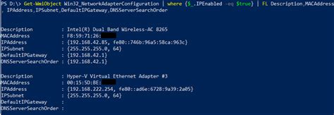 Image result for PowerShell IPConfig