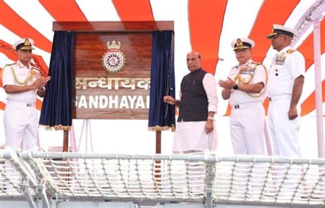 INS Sandhayak, first Survey Vessel Large ship, commissioned into Indian ...