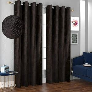Kraftiq Homes 152 cm (5 ft) Polyester Semi Transparent Window Curtain ...