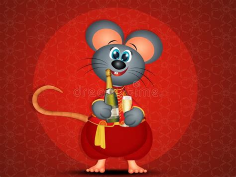 中国历中的鼠年 库存例证. 插画 包括有 明信片, 滑稽, 汉语, 黄道带, 传统, 文化, 汇率, 占星 - 164415078