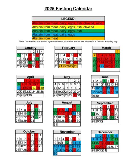 CALENDAR Great Lent thru Pascha - Holy Trinity Orthodox Church