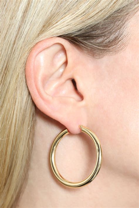 14K Gold Large Hoop Earrings – Gillian Conroy Jewelry