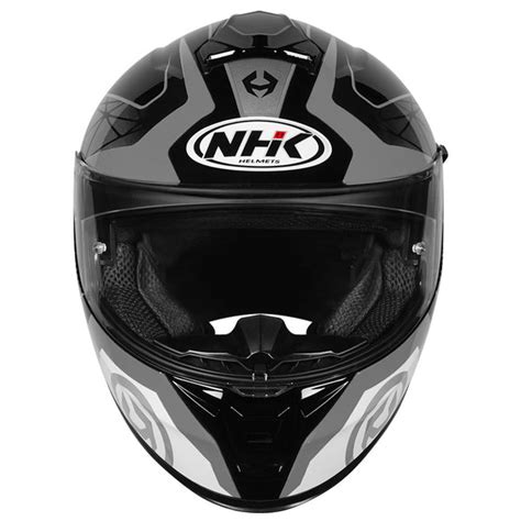 NHK K5R Commutrack Gloss Black Silver Helmet– Moto Central