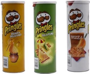 Pringles Potato Crisps, Honey Mustard, Jalapeno + Pizza - 158g (Pack of ...