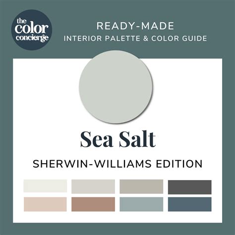 Sherwin-Williams Sea Salt Color Palette Guide | Color Concierge – The Color Concierge