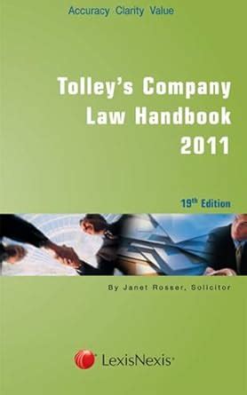 Buy Tolley's Company Law Handbook Book Online at Low Prices in India ...