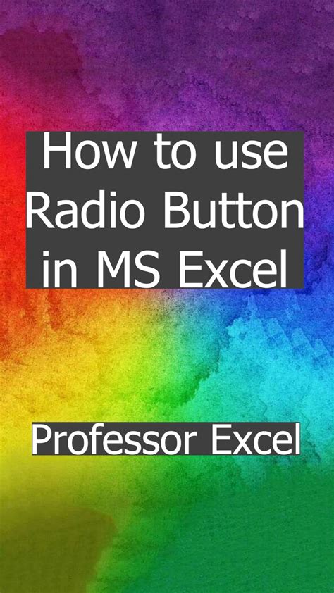 Image result for How to Create Radio Button in Excel