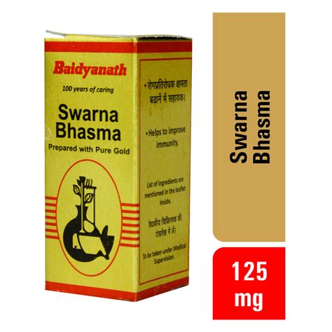Baidyanath (Nagpur) Swarna Bhasma, 125 mg Price, Uses, Side Effects ...