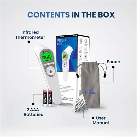 Dr Trust USA Infrared Thermometer, IR Thermometer Scanner | Non Contact