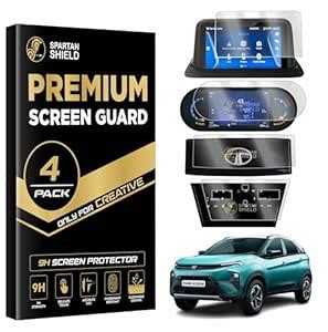 Spartan Shield {4 PACK Screen Guard COMBO For TATA NEXON 2023 FACELIFT ...