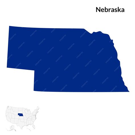 Premium Vector | Map of nebraska nebraska map usa map