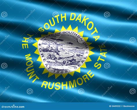 State flag of South Dakota stock illustration. Illustration of star ...