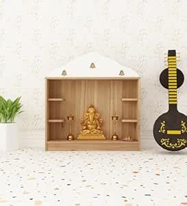 TRISULM Home Temple | Quest Pooja Unit/Home Mandir/Engineered Wood Home ...