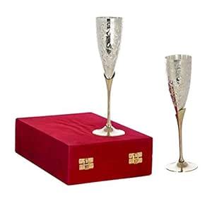 INTERNATIONAL GIFT® German Silver Wine Glass with Beautiful Velvet Box ...