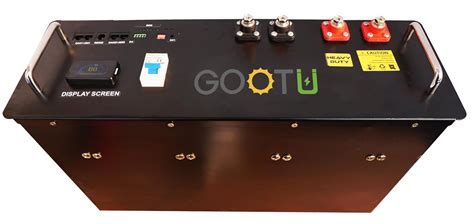 Gootu Solar Inverter Battery System, Black, Heavy Duty Lithium LFP ...