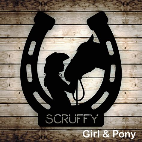 Girl & Pony Name Plate - Wall Art | The Hive NZ | Shop Small New Zealand