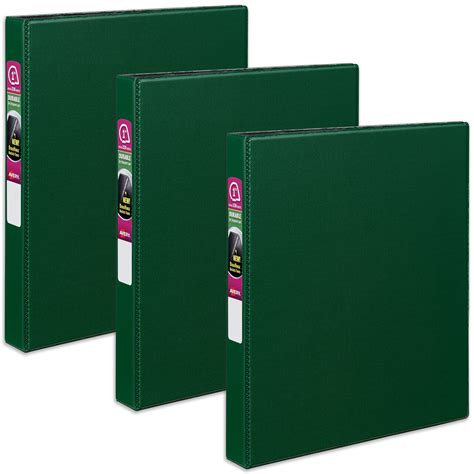 Avery Durable 3 Ring Binder, 1 Inch Slant Rings, 3 Green Binders (27253 ...