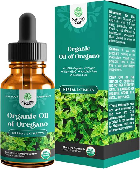 Amazon.com: USDA Organic Oregano Oil Drops - Super Concentrated Organic ...