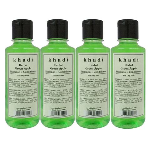 Buy Khadi Herbal Green Apple Shampoo + Conditioner - 210ml (Set of 4 ...