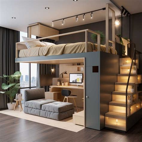 Pin by Pinner on 📍Nuvali | Loft style bedroom, Modern loft bed, Small room design