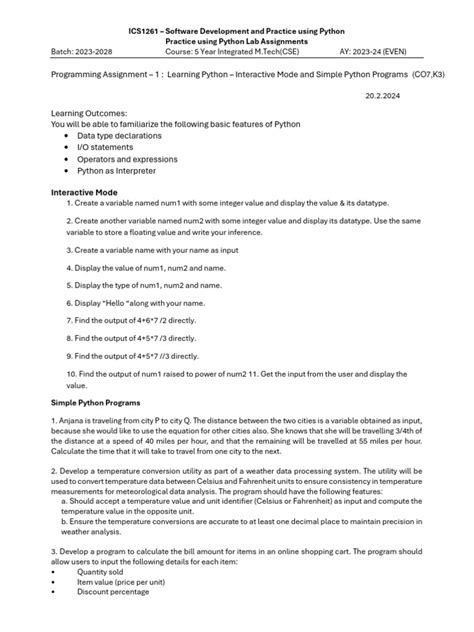 Image result for Example of an Assignment for Computer Programming Language