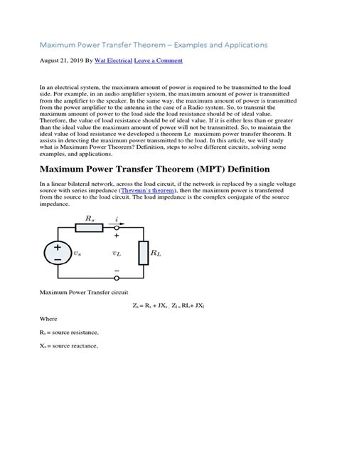 Image result for Maximum Power Transfer Theorem Steps