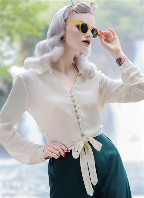Seamstress of Bloomsbury 40er Jahre Vintage Bluse "Clarice Blouse" in ...