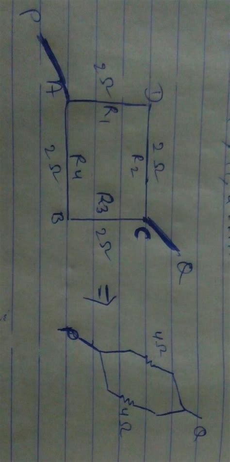 a wire of resistance 8 ohm is bent in the form of square what is the ...
