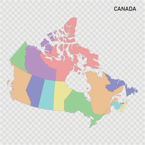 Isolated colored map of Canada with borders 25355416 Vector Art at Vecteezy