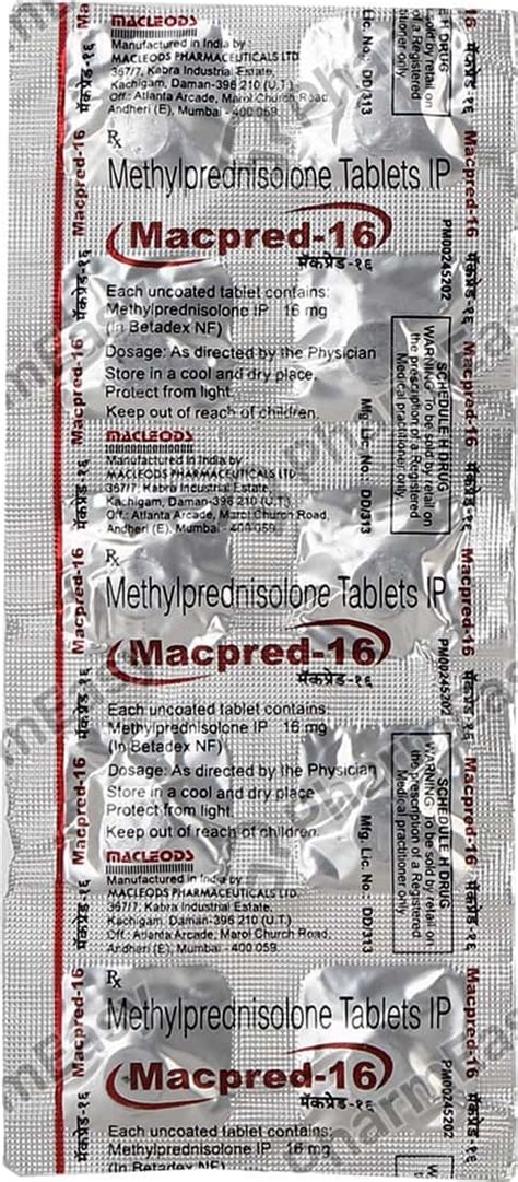 Macpred 16 MG Tablet (10): Uses, Side Effects, Price & Dosage | PharmEasy