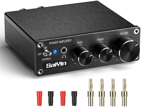 Saiyin Power Amplifier Home Audio, 80W x 2 Stereo Bluetooth Amplifier ...