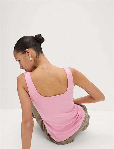 Buy Square Neck Vest Top at Marks & Spencer