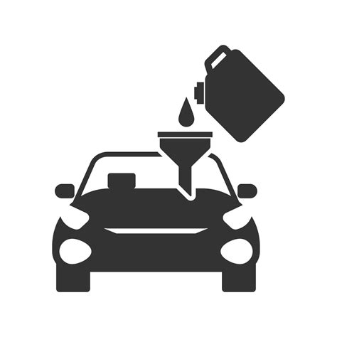 Vector illustration of car oil change icon in dark color and white ...