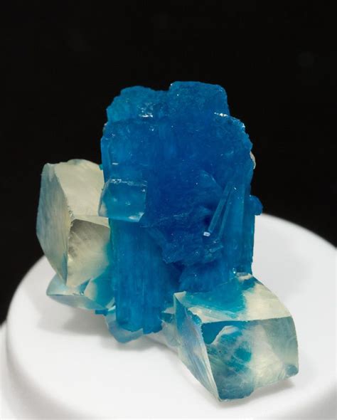 Cavansite with Calcite (one of the few found with this association ...
