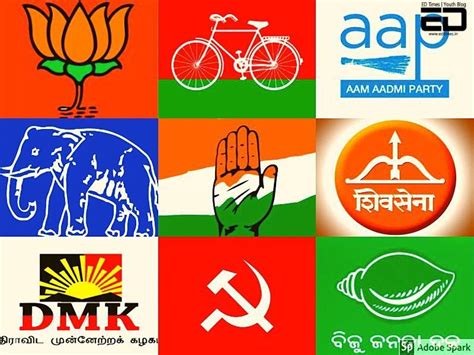 Make a flash card on 8 National Parties of India highlighting the ...