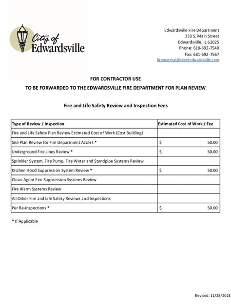Fillable Online Edwardsville Fire Department Fire and Life Safety ...