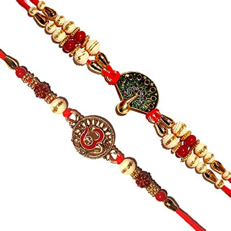 Buy BANDHAN- Cluster Rakhi Combo (Set of 5) with Roli Tika | Pearl and ...