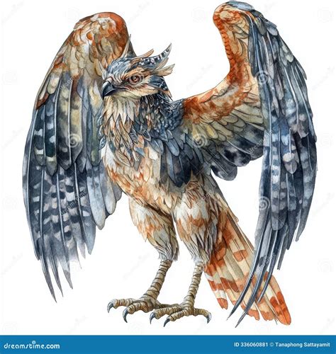 Watercolor Harpy Full Body Clip Art On White Background A Mythical ...