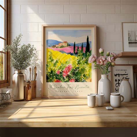 Il Dolce Far Niente Tuscany Wine Lover Rolled Poster Print, Italy Wine ...