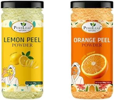 PureLeaf Natural Orange Peel & Lemon Peel Powder Combo | 100% Natural ...