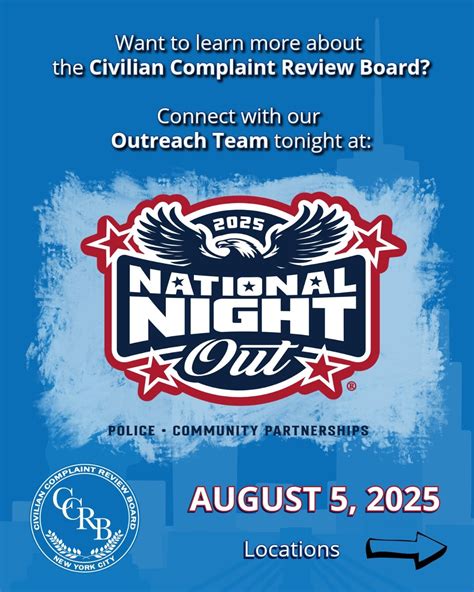 #civiliancomplaintreviewboard #nyc #nationalnightoutagainstcrime | NYC ...