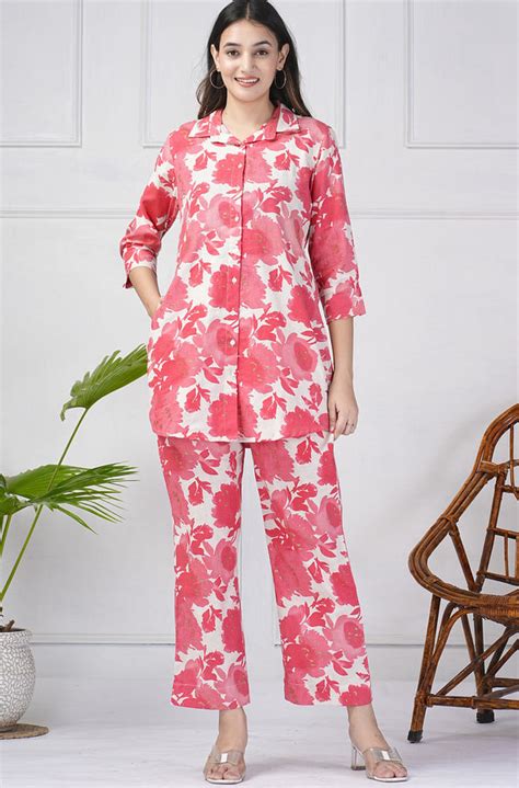 Women Cotton Kurti Set Online | Cotton Cigarette & Palazzo Pants With ...