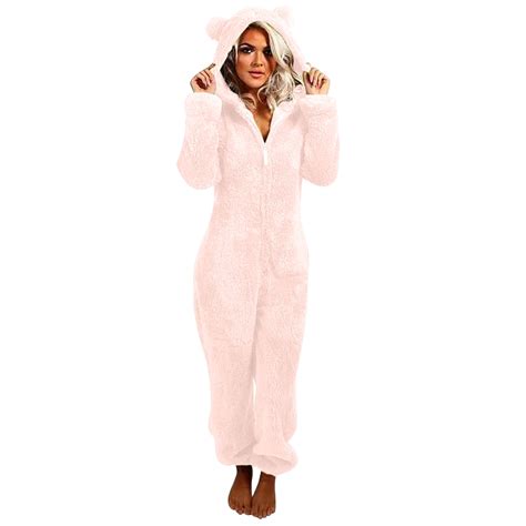 Fanxing Onesie with Butt Flap Women Fluffy Pajamas for Women Womens ...
