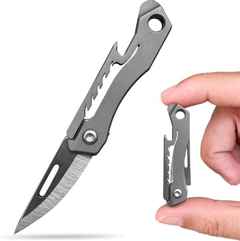 Amazon.com: Joycube Titanium Alloy Small Keychain Knife, Mini Pocket ...