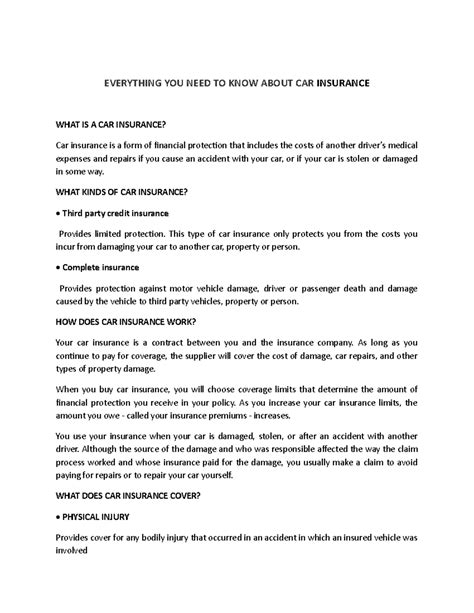 CAR Insurance - HELLO - EVERYTHING YOU NEED TO KNOW ABOUT CAR INSURANCE ...